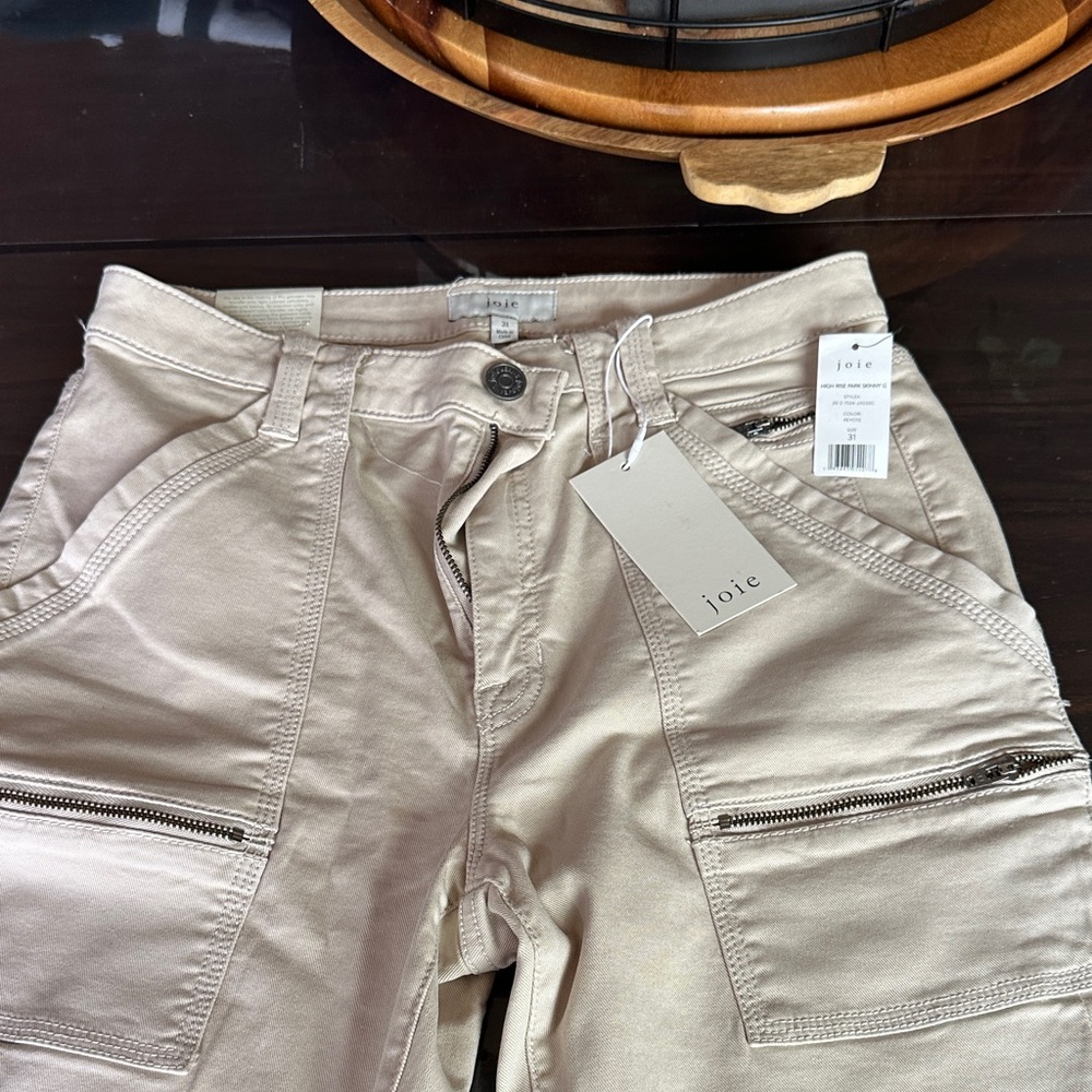 Joie Cream Straight Leg Jeans